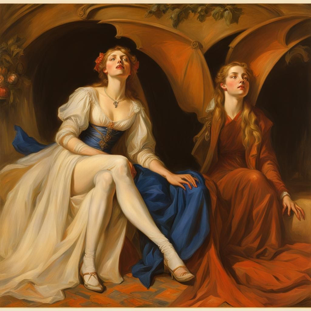 Ethereal Vampire Spirit Ascending: Fantasy Portrait