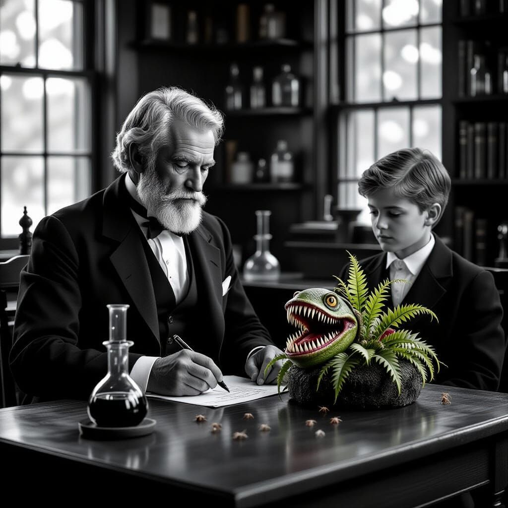 1800s Doctor Teaches About Carnivorous Plant in Lab