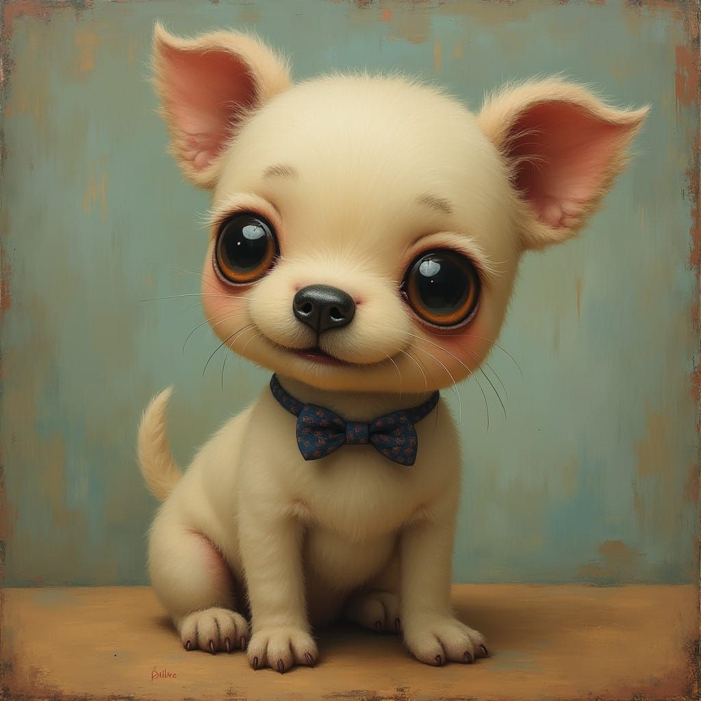 Whimsical Surrealist Hound in Dreamlike Aesthetic