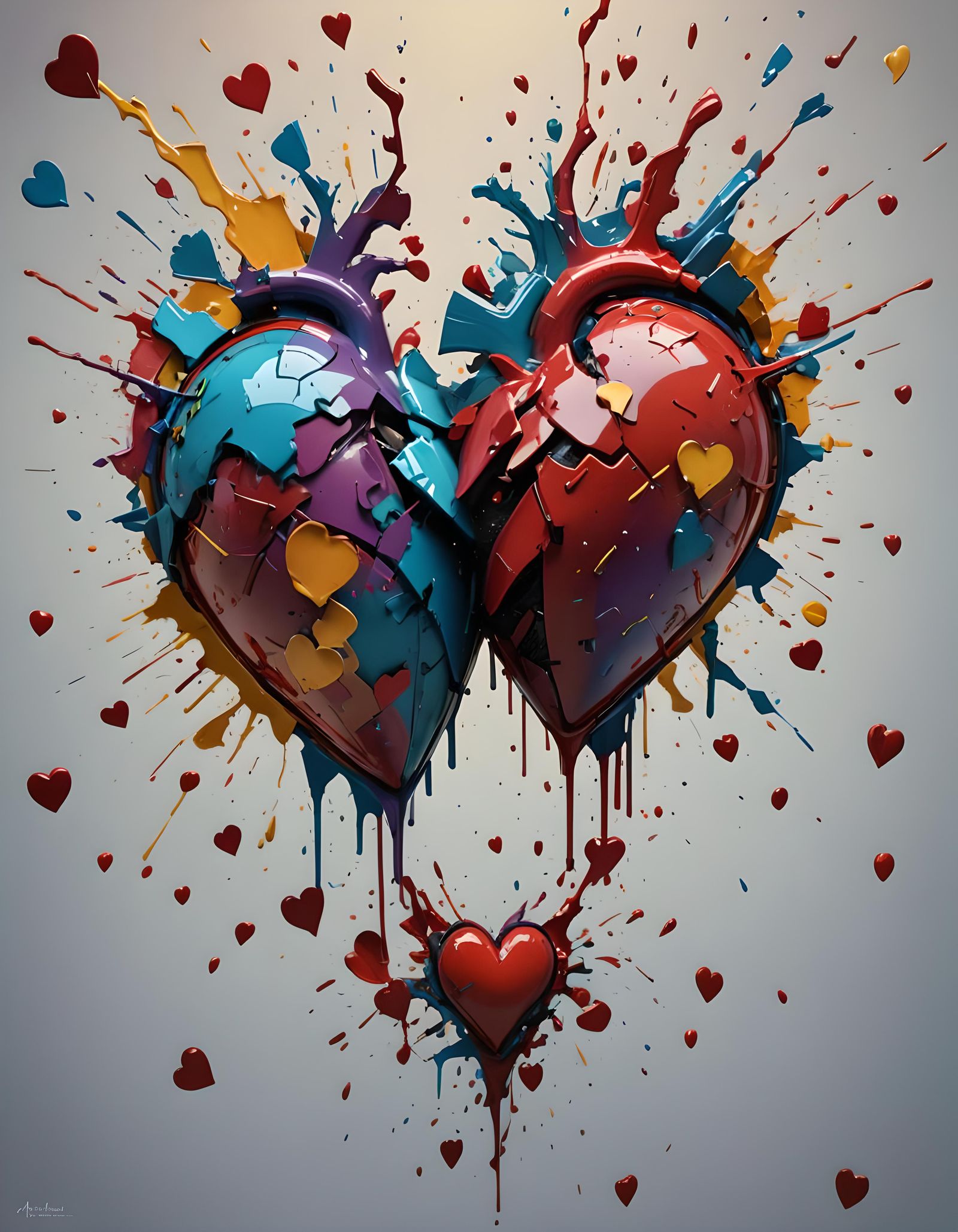 two broken hearts