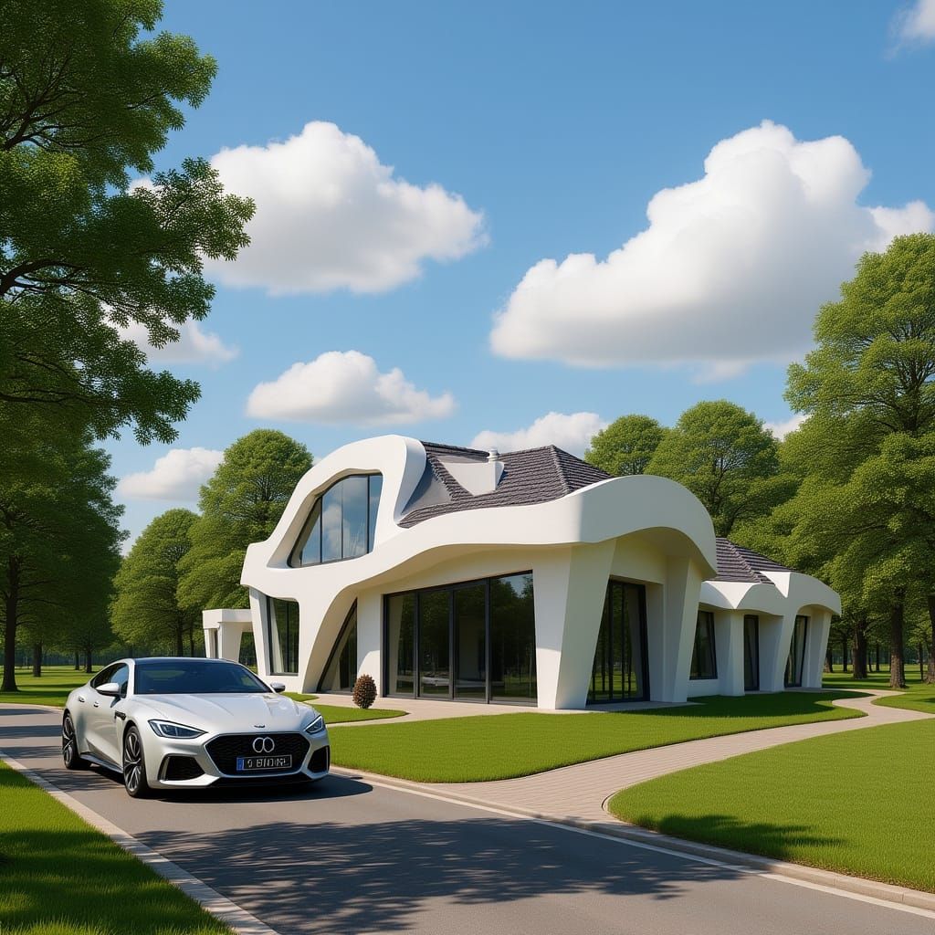 Modern Country House in Parametric Style