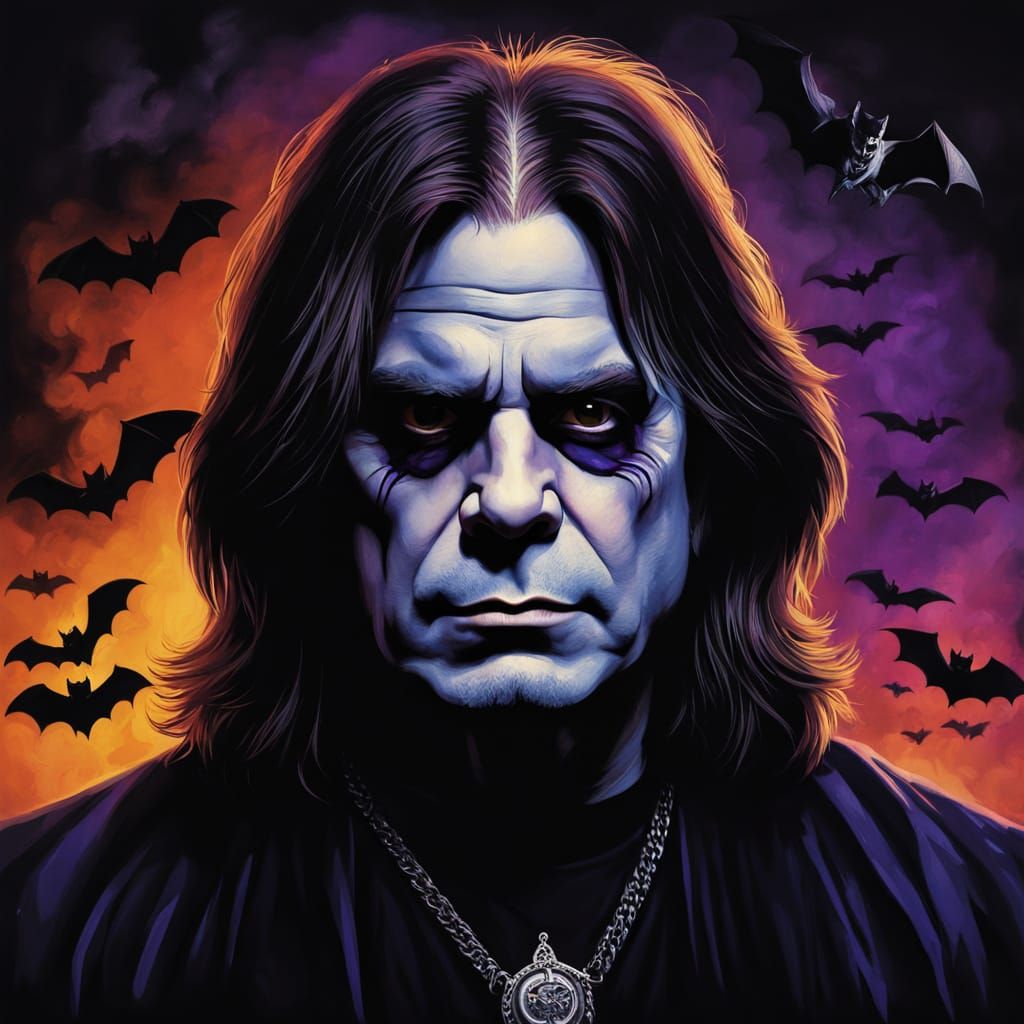 Ozzy Osbourne as Prince of Darkness in Chiaroscuro Portrait