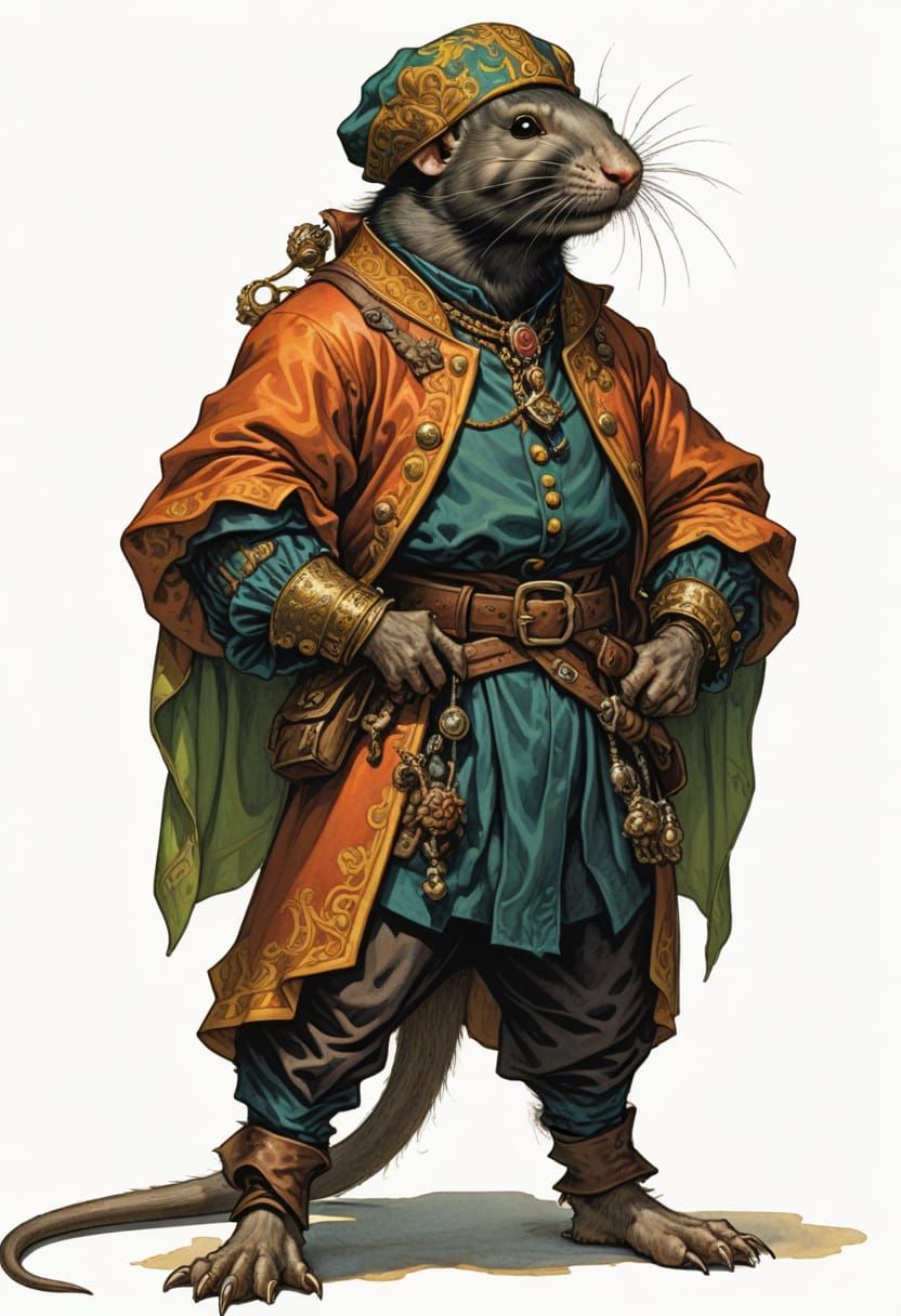 Renaissance Rodent in Grand Attire