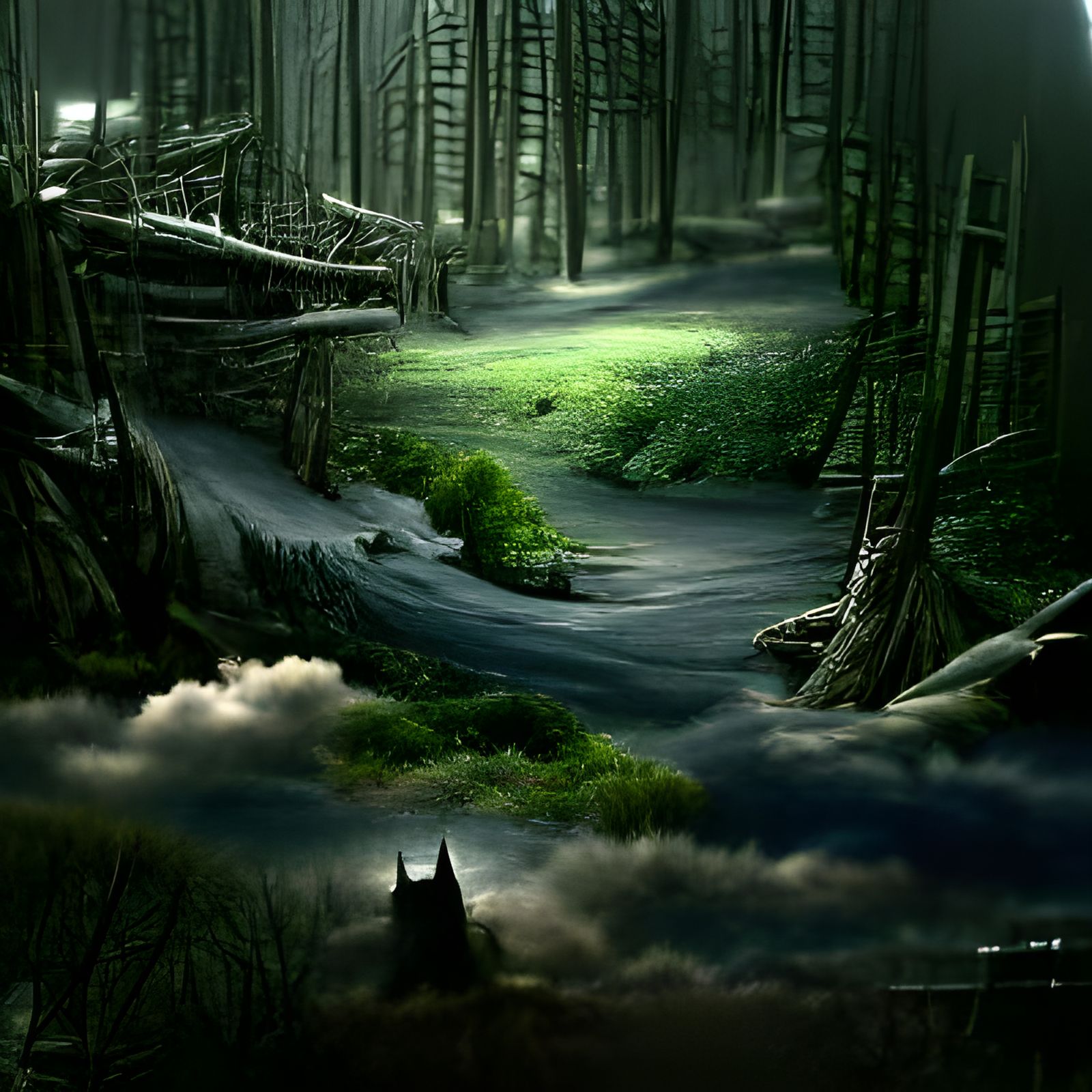 Dark and Lovely Woods in Detailed Matte Painting