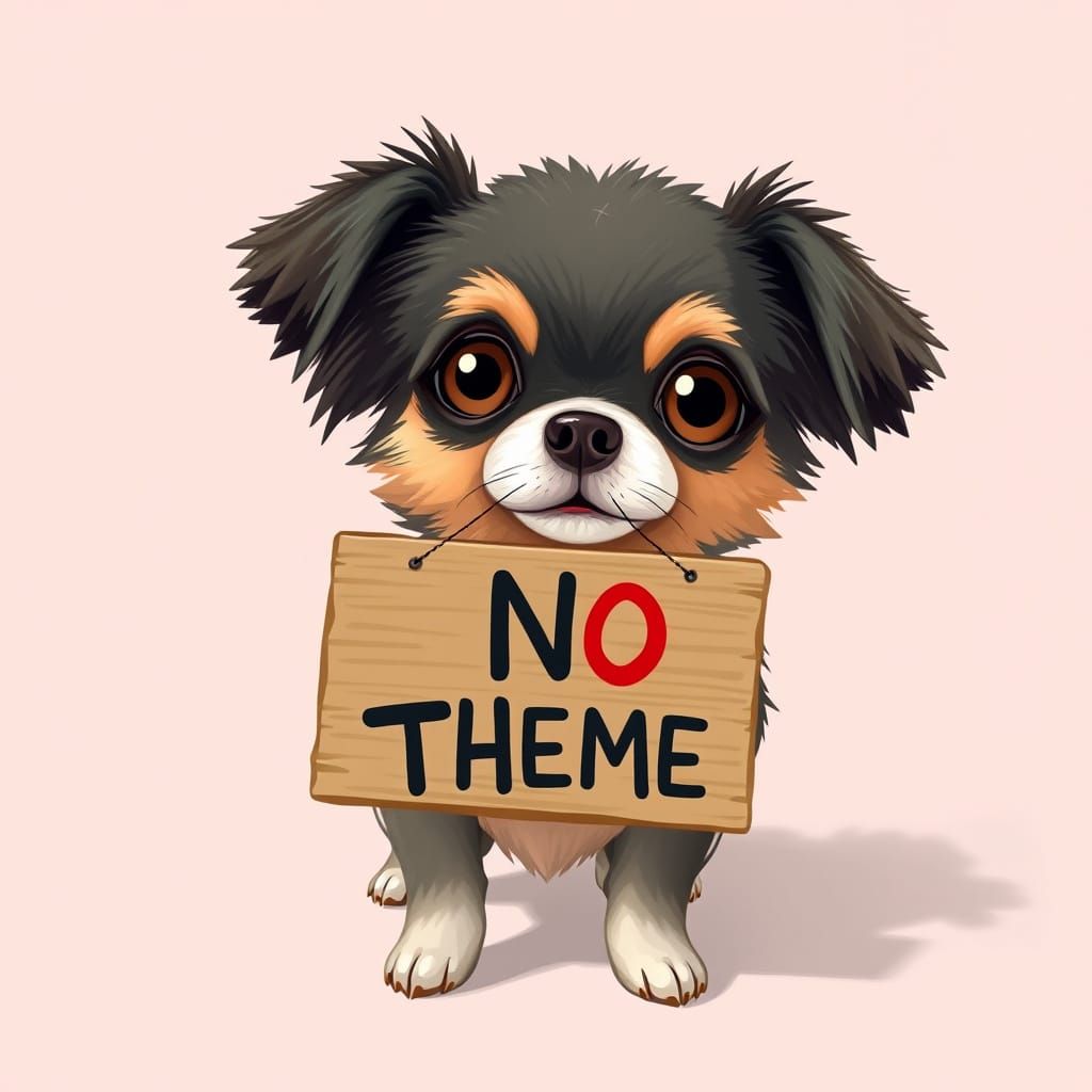 Adorable Chihuahua Mix Holds Whimsical Sign