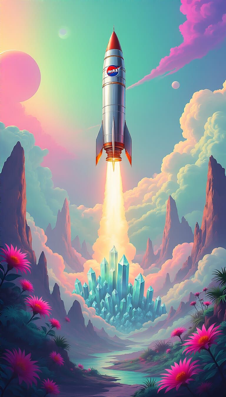 Retro Rocket Landing on Alien Planet