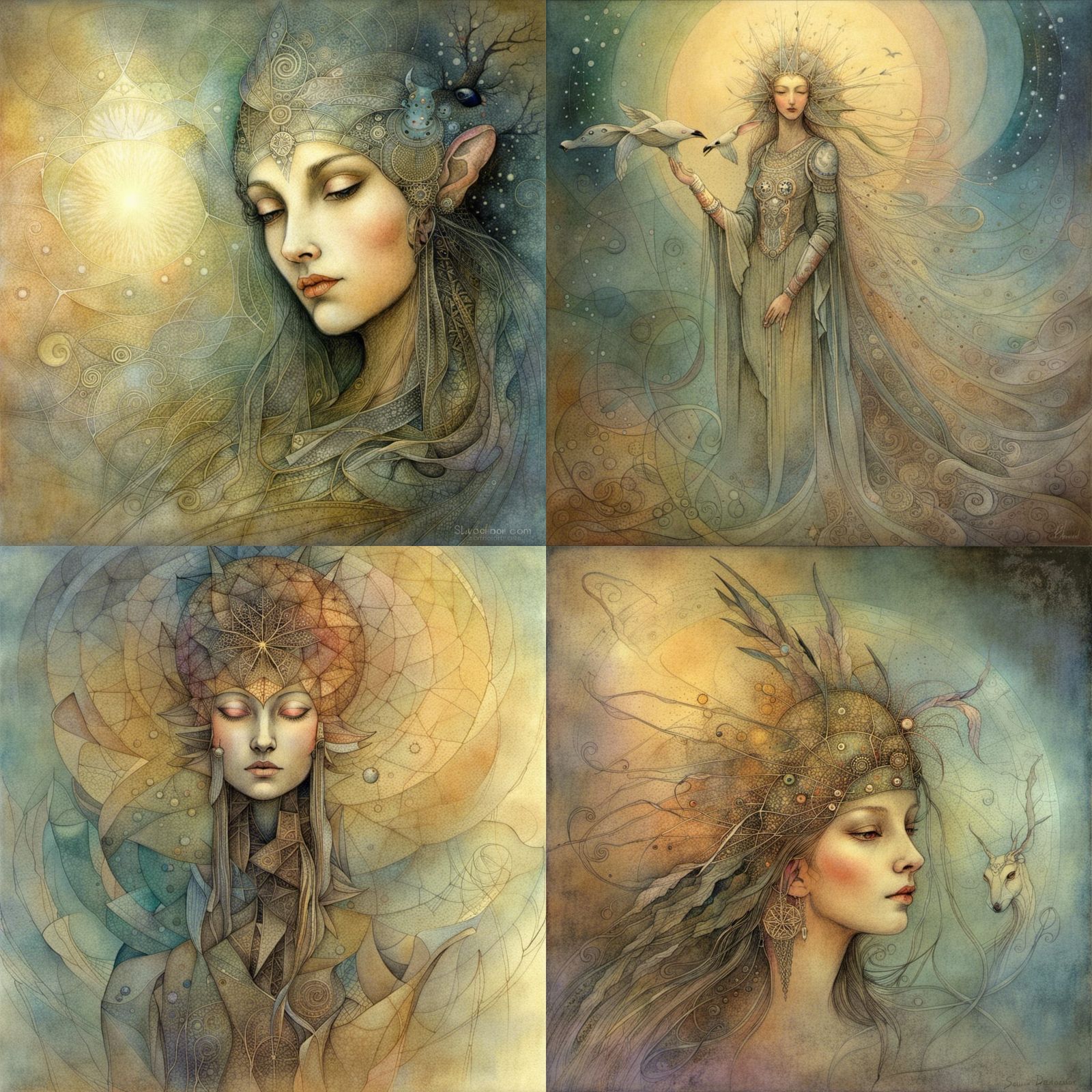 Ethereal Mythical Creature in Pastel Colors