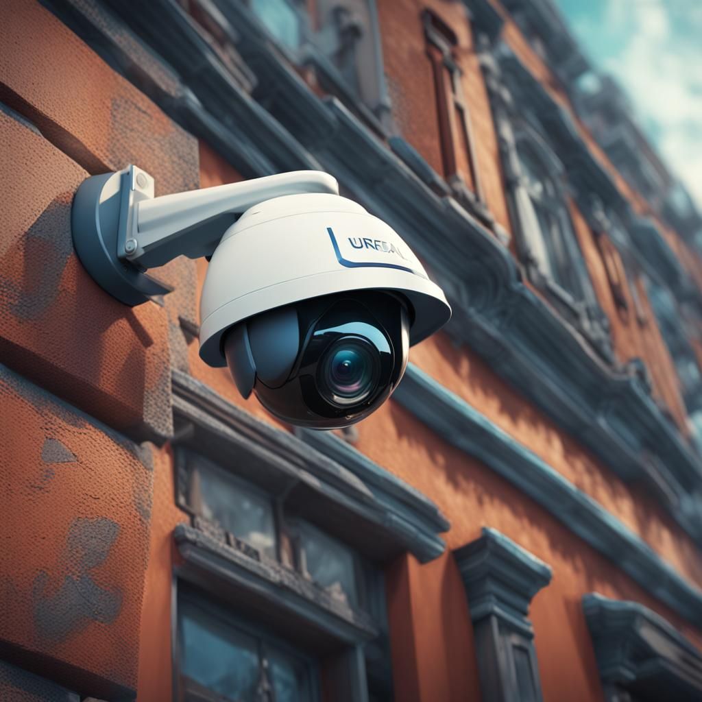 Security Camera Close-Up: Detailed Matte Painting