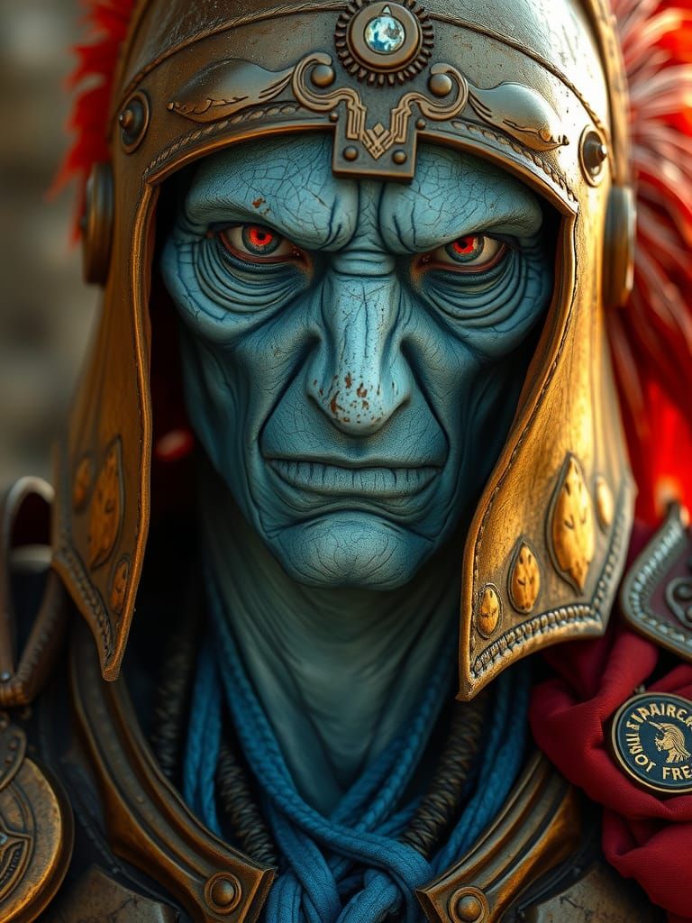 Ancient Alien Officer in Romanesque Armor