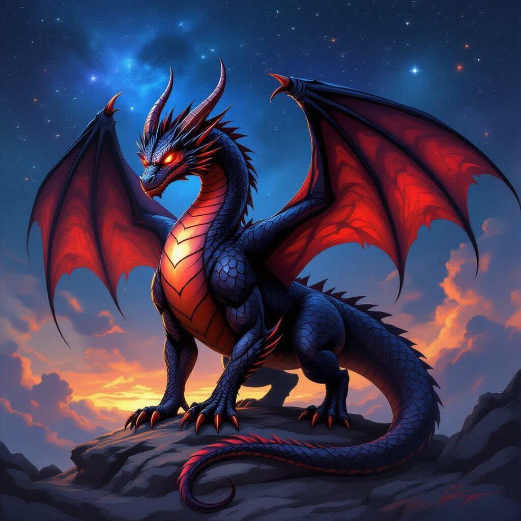 Scorpio Dragon Embodies Dark Fantasy Art