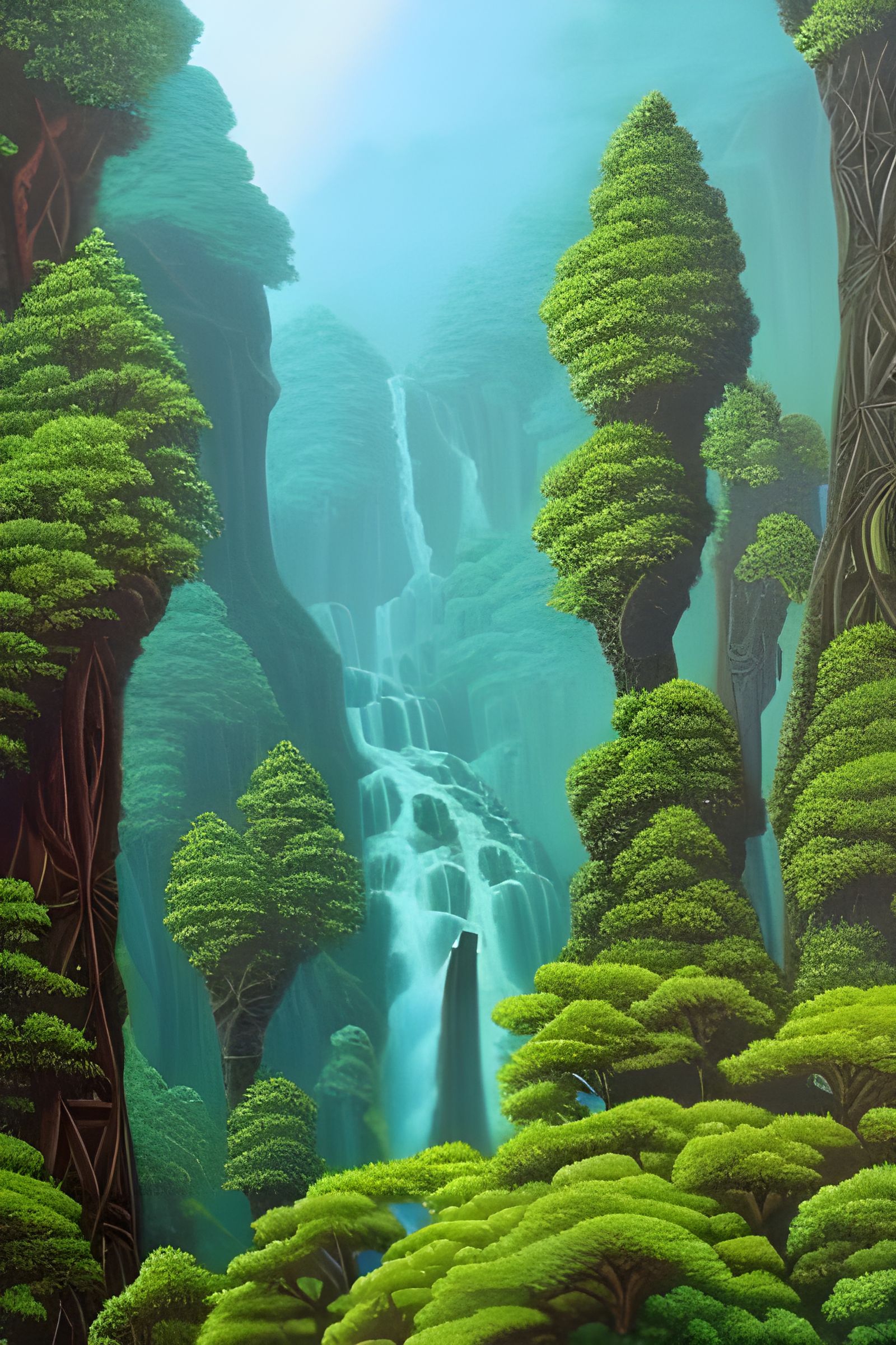 Faces Hidden in Nature near Elven Towers