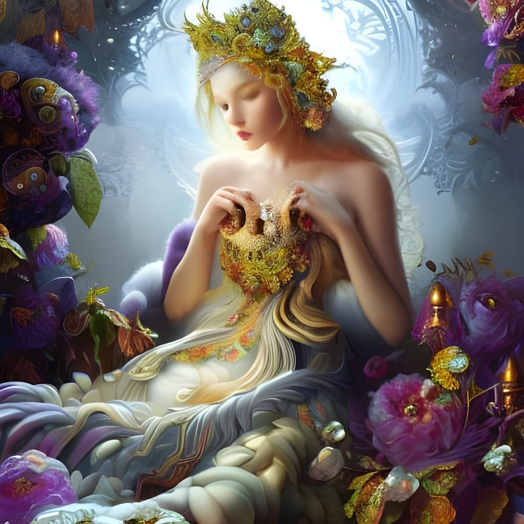 Magical Pearlescent Filigree in Iridescent Hues