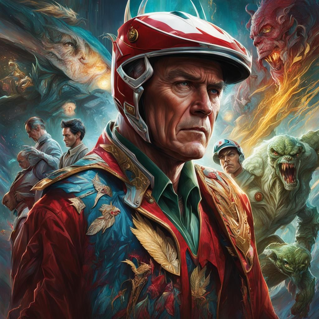 Dynamic Character Ready for Action in Comic Book Style