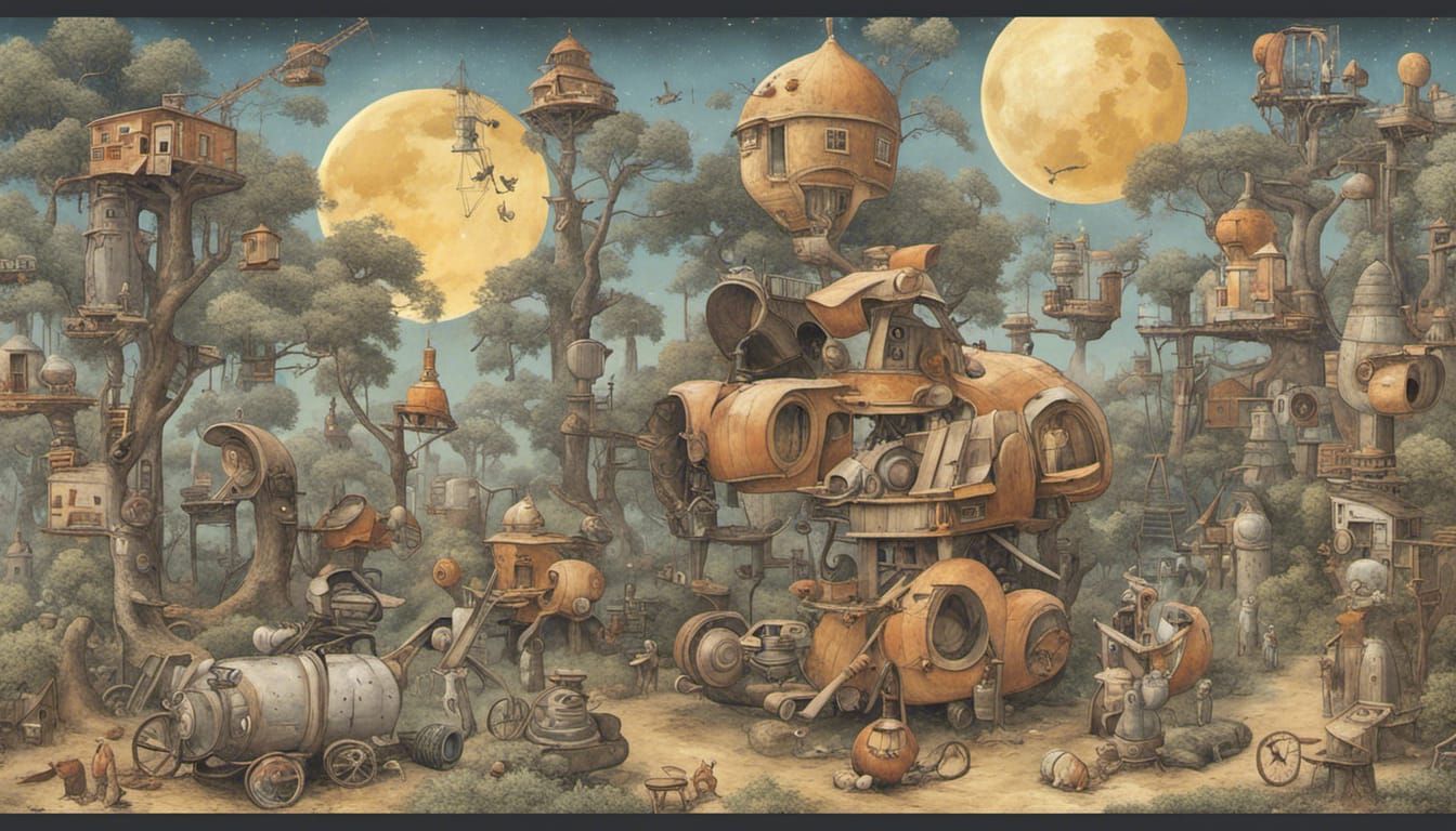 Surreal Menagerie of Robots and Alien Botany