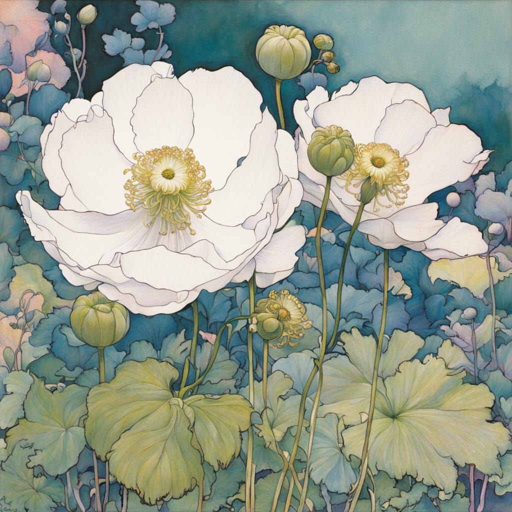 Impressionist Floral Masterpiece in Soft Pastel Hues