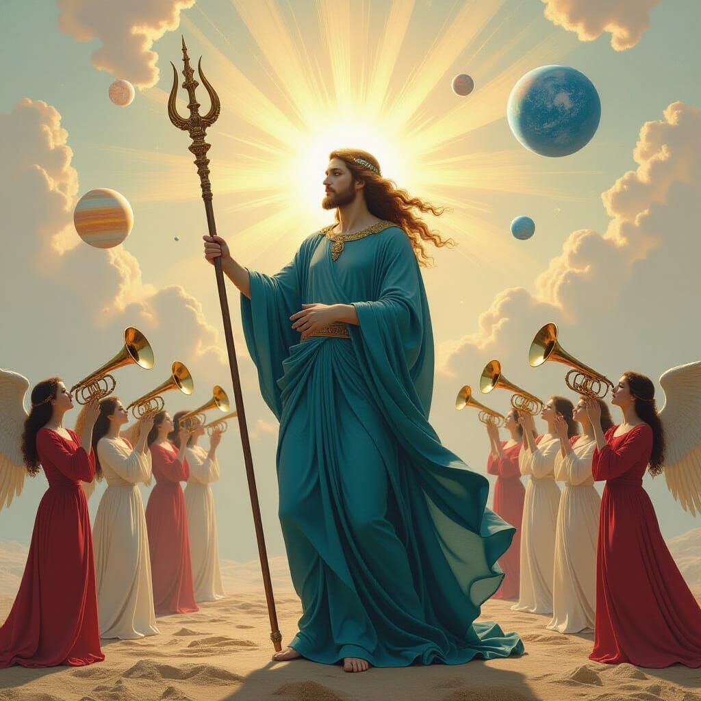 Celestial Creation: Planets Forged in a Surreal Style