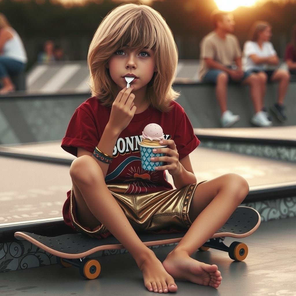 Vibrant Pastel Ice Cream in Whimsical Ceramic Cone