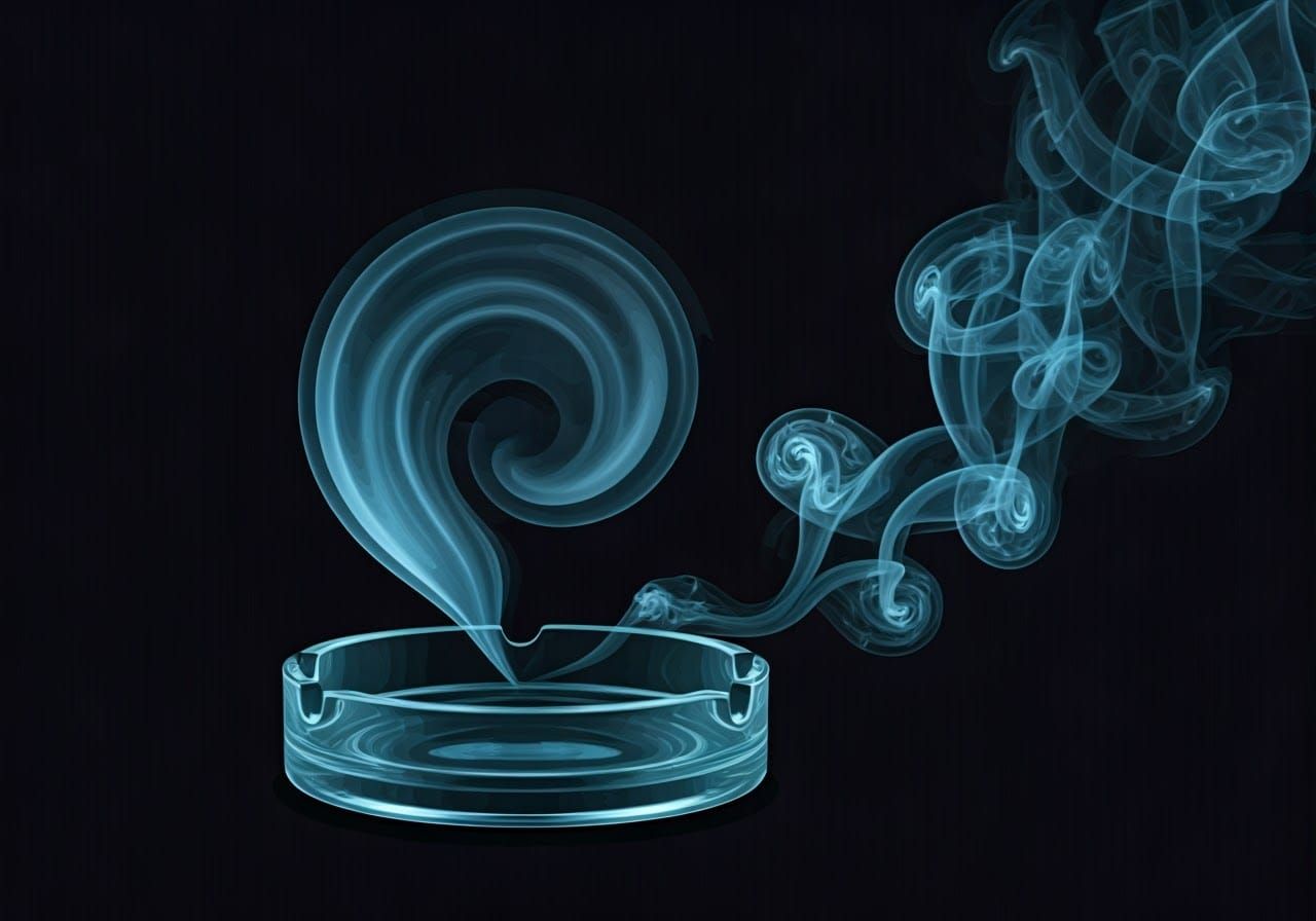 Ethereal Smoke Woman in Film Noir Style