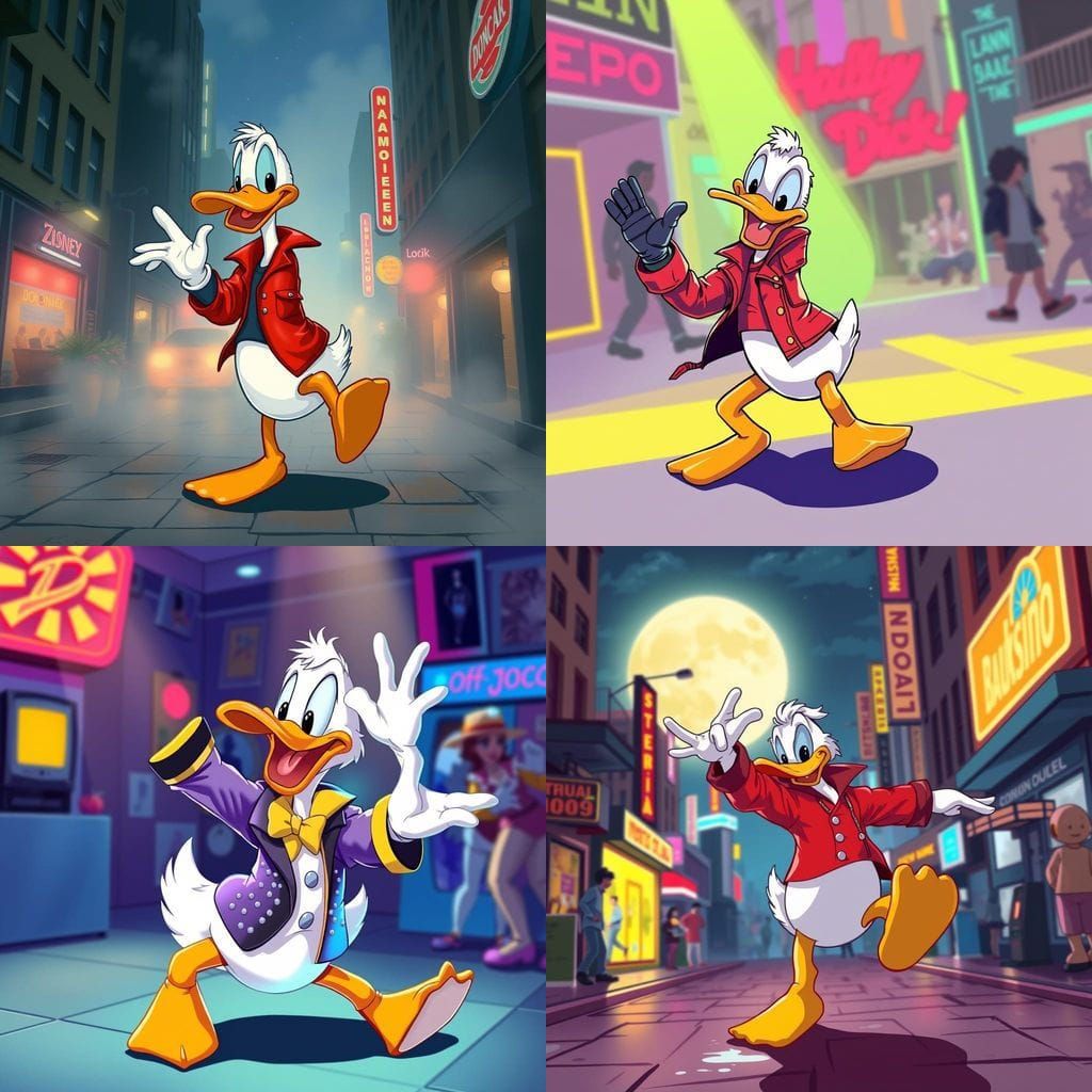 Donald Duck Dances to Beat It