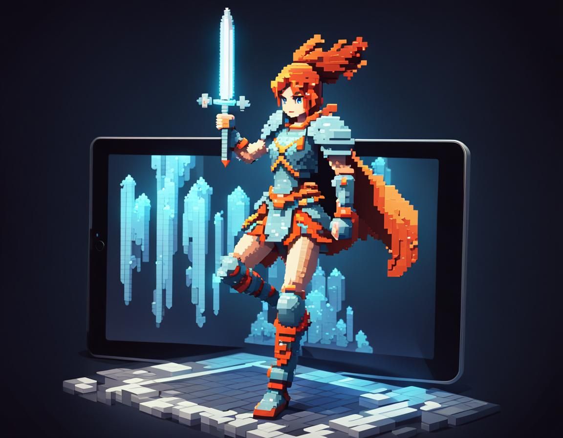 Brave Pixel Warrior Emerges into 3D World