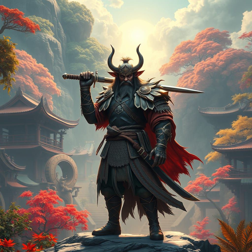 Stoic Yo-kai Swordsman Awakens with Radiant Blade in Dreamli...