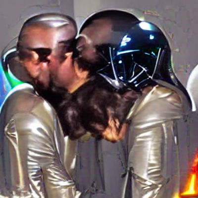 Robots Kissing: Digital Art of Love and Loss