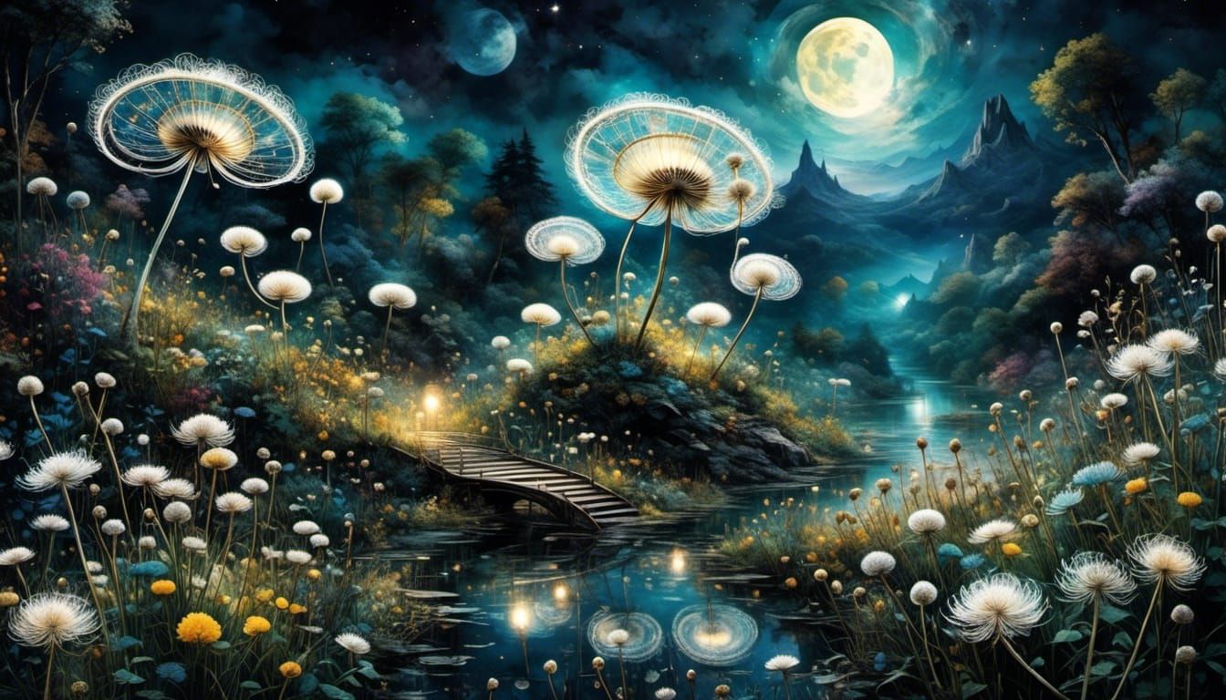 phosphorescent alien blooms