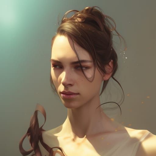 Detailed Portrait of a Person Shedding Tears