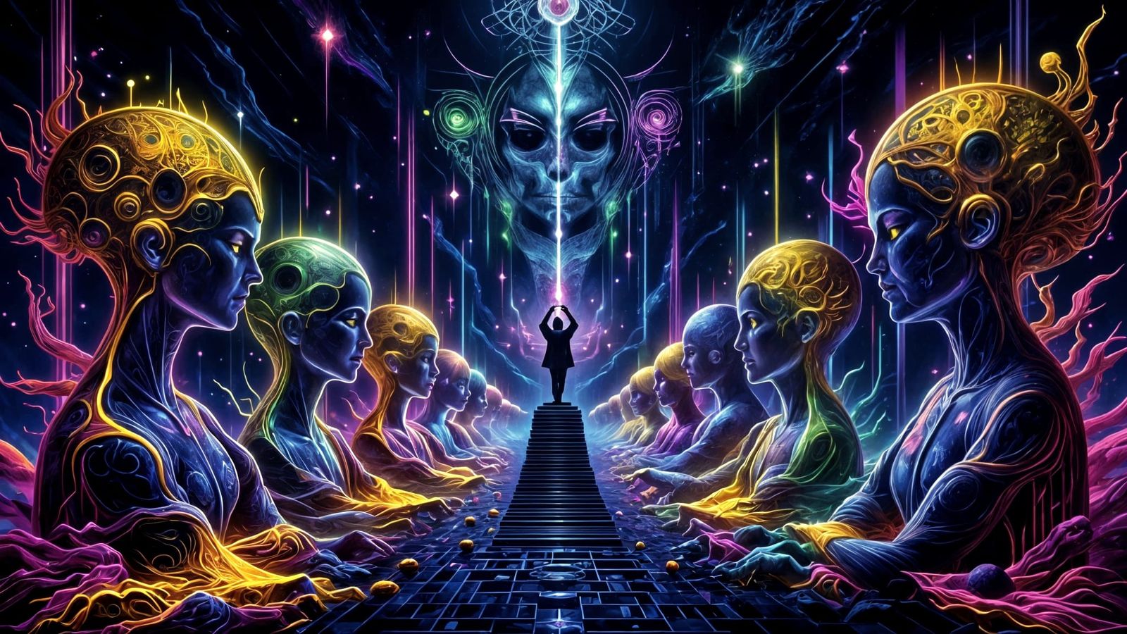 Tarot Tower Card in Hyperrealistic Digital Art