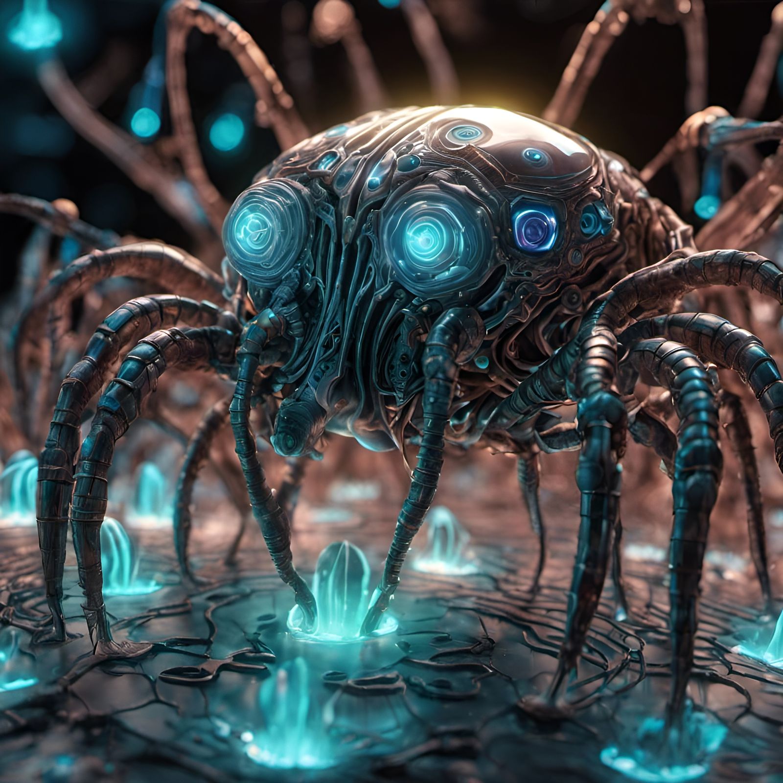 Eldritch Beetle Harvesting Cryolescent Glowing Capsules