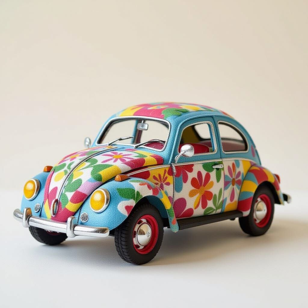 Felt Car Art Inspired by Textile and Graffiti Artists