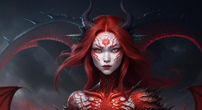 Captivating Alien Draconian Shapeshifter in Digital Art