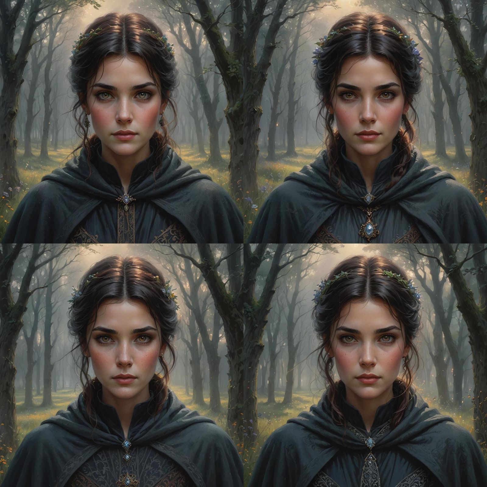 Ethereal Woman in Meadow, Hyperdetailed Fantasy Art