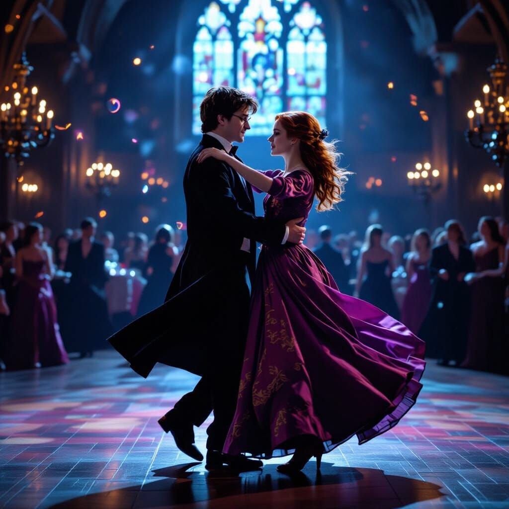 Harry Potter and Ginny Weasley Waltzing, in 8k Resolution