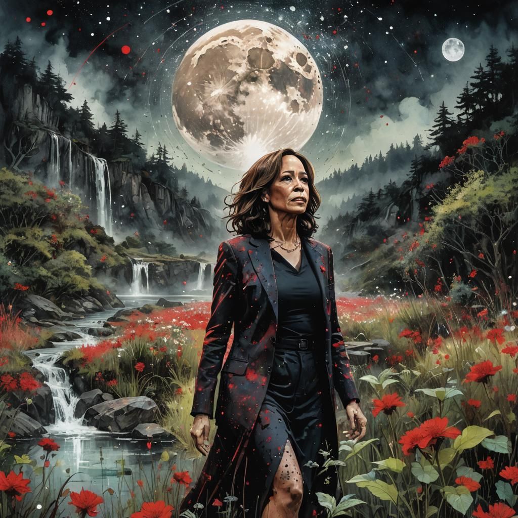 Lush Landscape Illustration with Volumetric Lighting