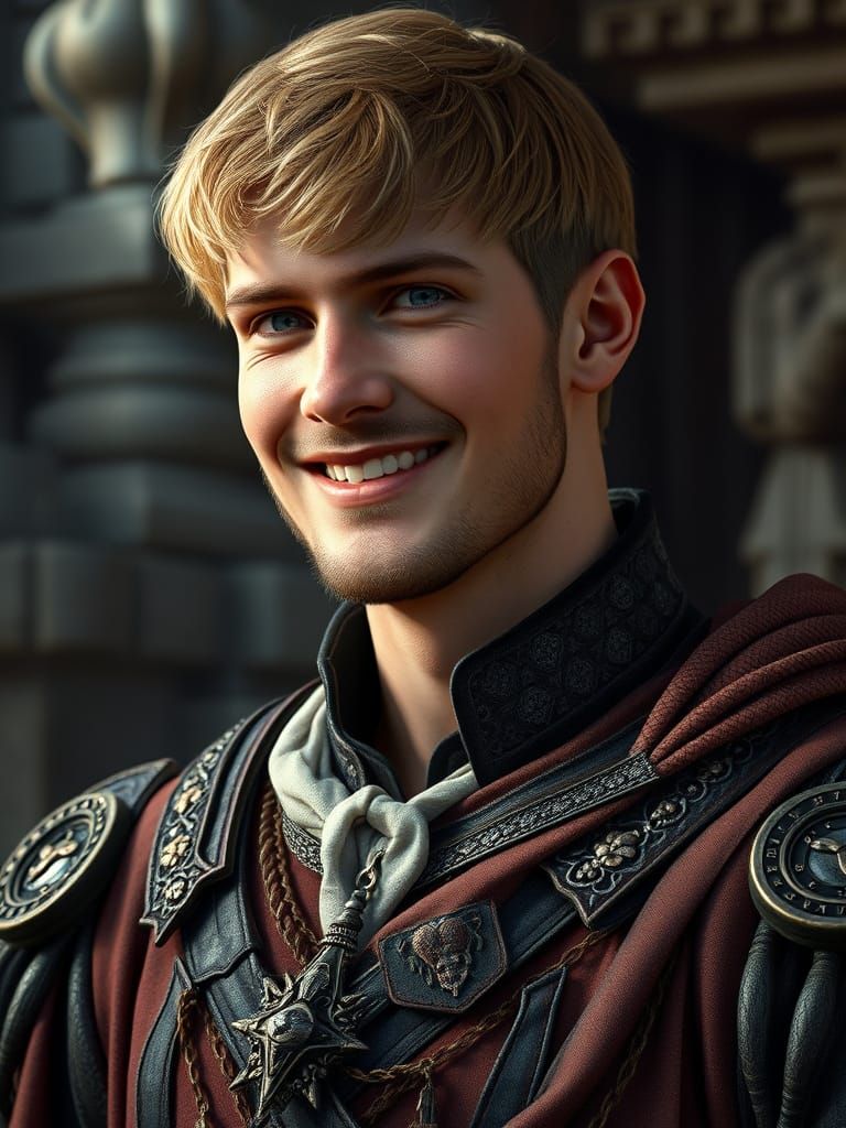 Medieval Knight Prepares for Grand Fantasy Wedding