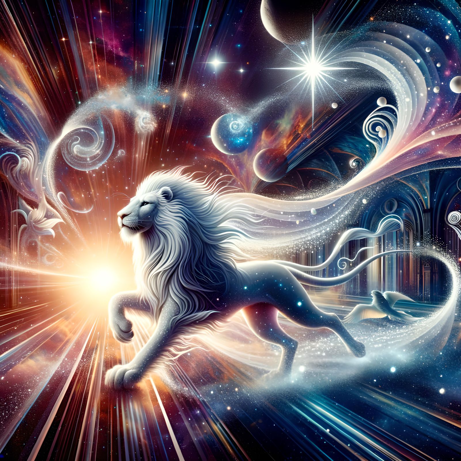 Cosmic Lioness Prancing Through the Galaxy