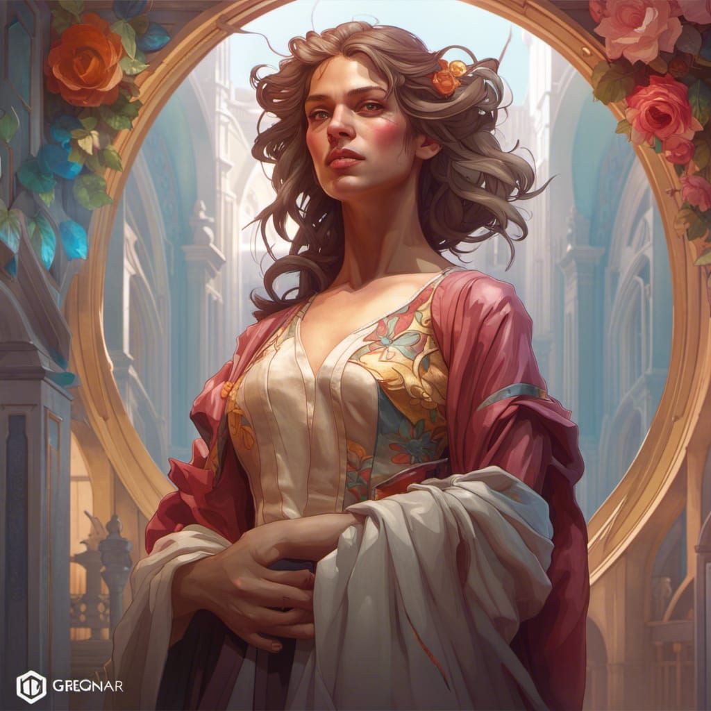 Shakespeare Portrait with Sword Quill, Hyperdetailed Art