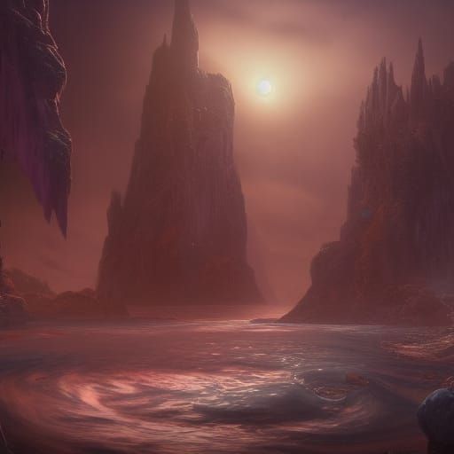 Sad LGBTQ Woman: Detailed Matte Painting