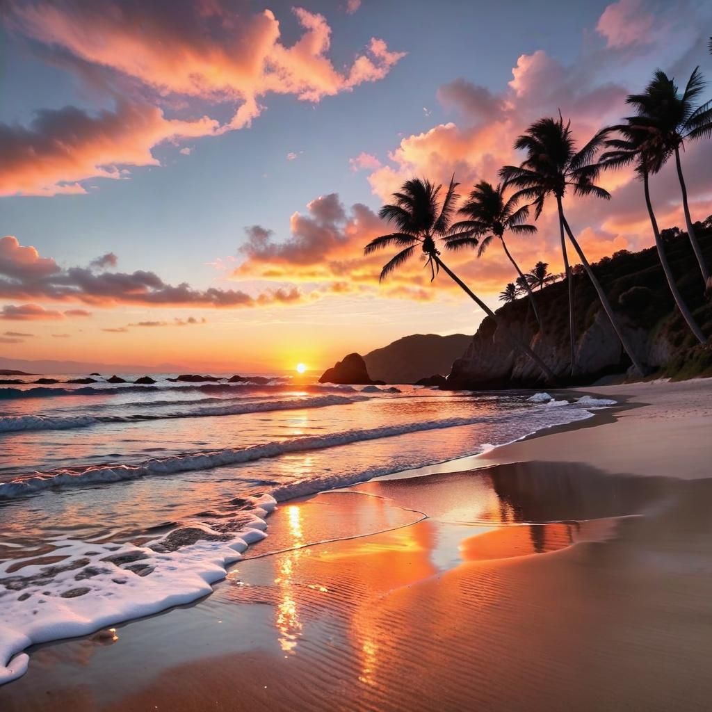 Stunning Beach Sunset Image