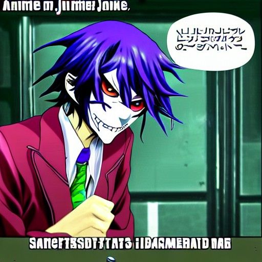 Sad Anime Gamer Joker Character