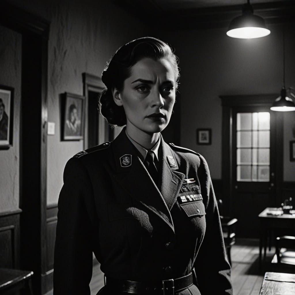 WW2 German Goddess Radiates Authority in Dark Interrogation ...