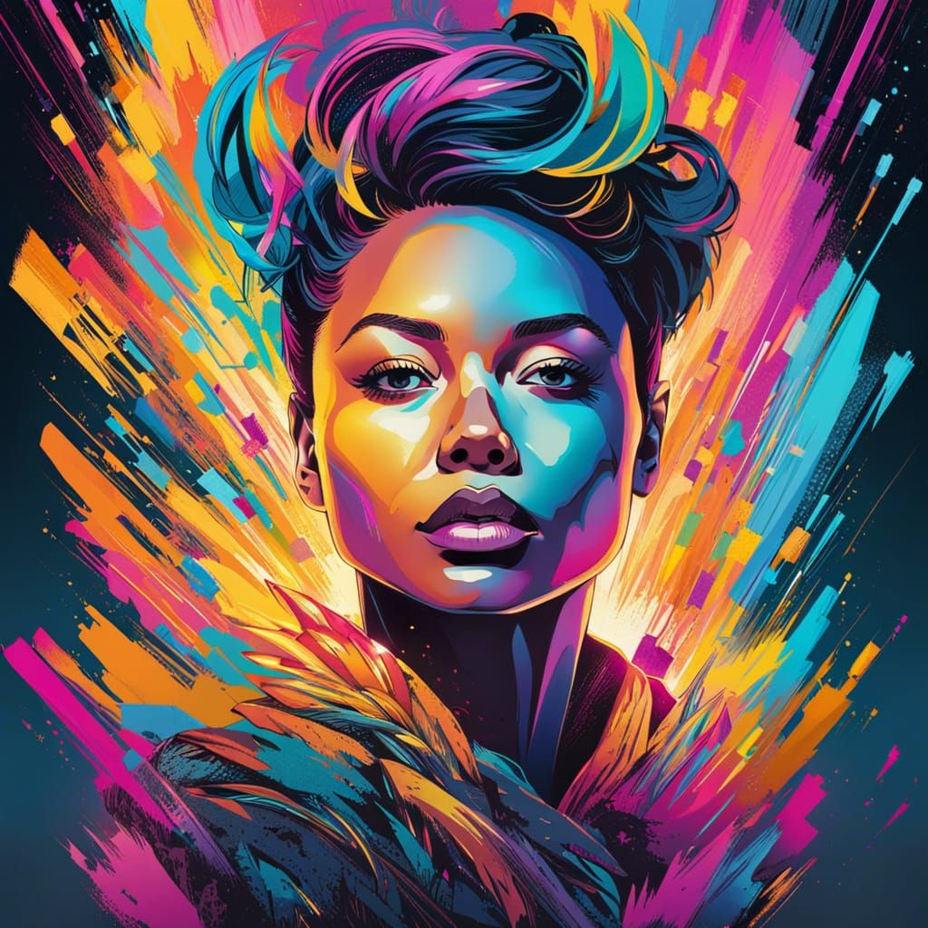 Elon Musk Portrait in Vibrant Graffiti Art Style