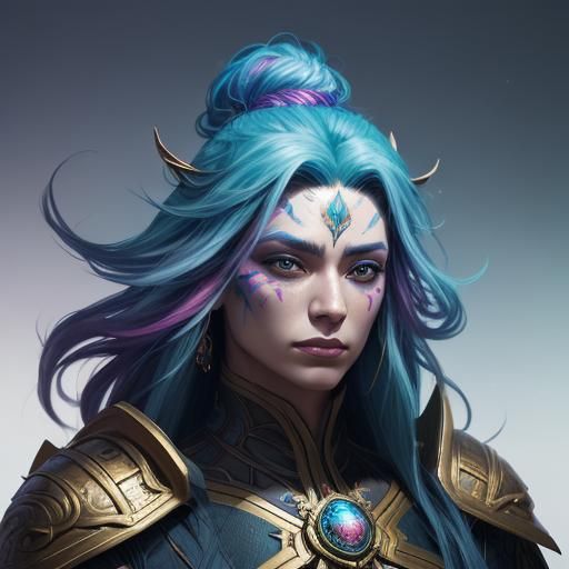 Fantasy RPG Character Portrait in Digital Art Style