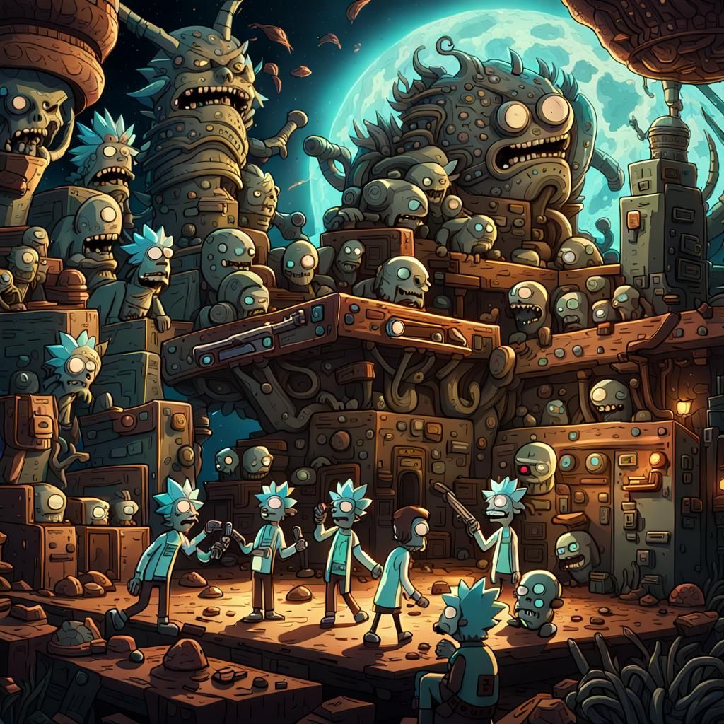 Hyperrealistic Rick Sanchez and the Sheradors