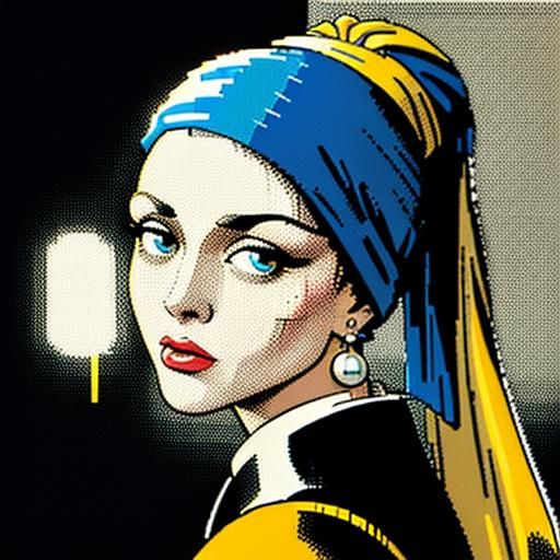 Grumpy Cat Reimagined as Girl With a Pearl Earring