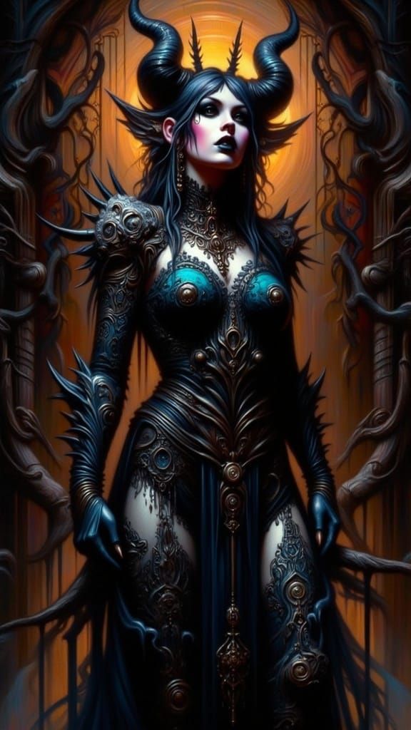 Demonic Entity in Dark Surrealist Style