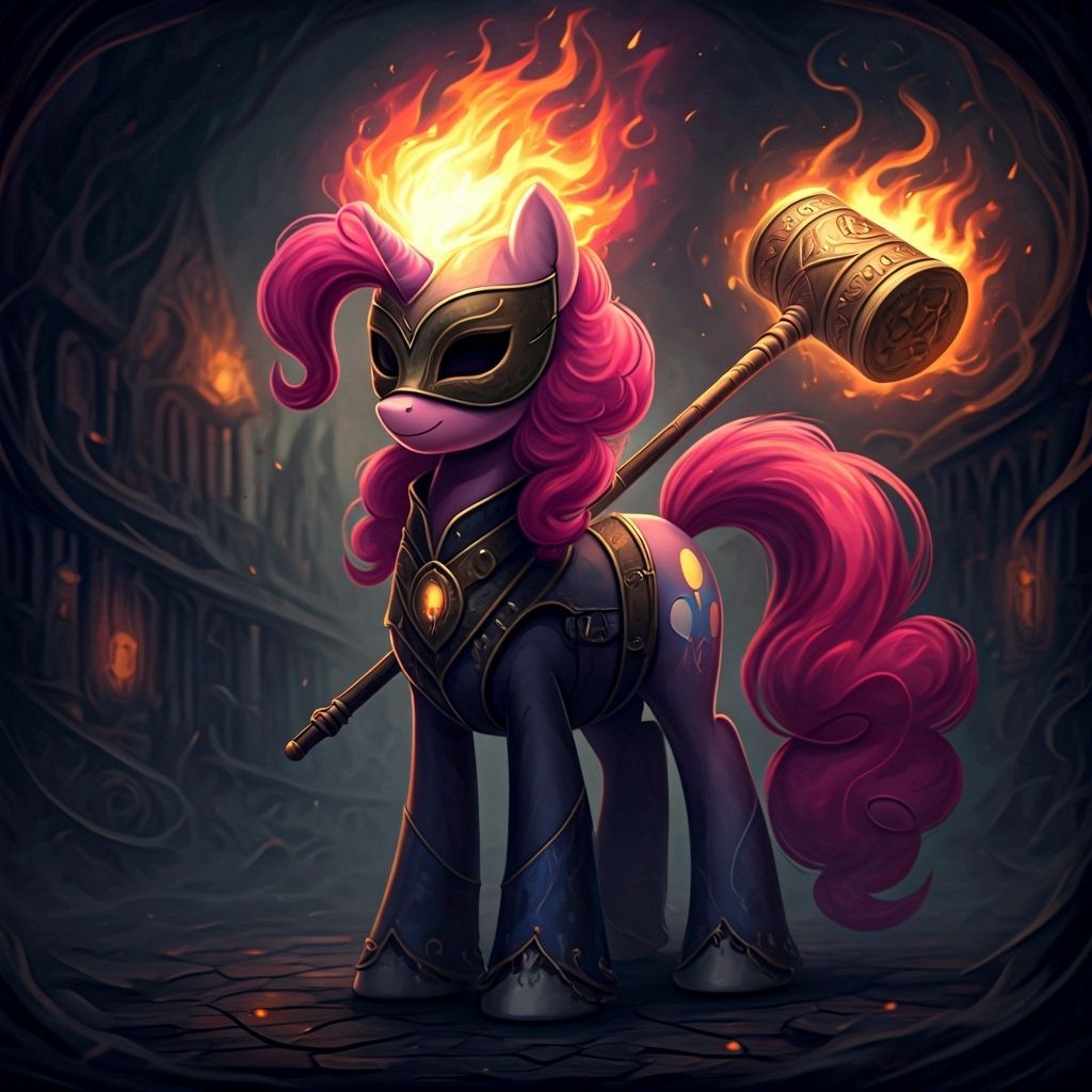 Pinkie Pie as Dark Fire Mage Jester