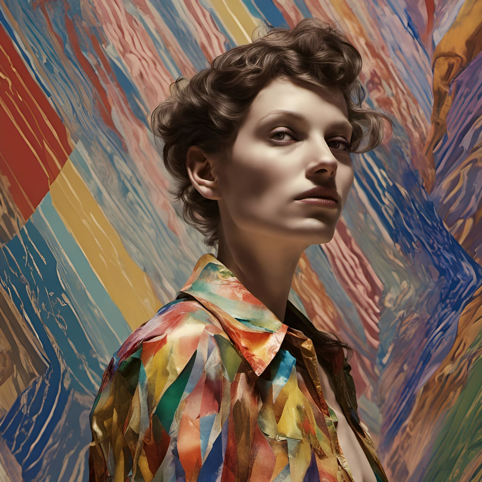 Technicolor Clothing in Detailed Post-Production Style