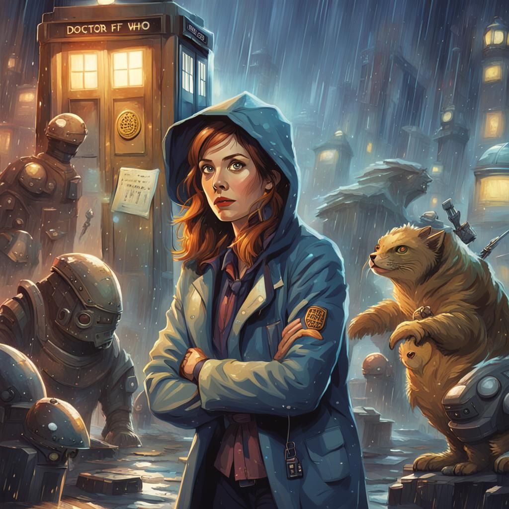 Doctor Who Board Game World with Sci-Fi Protagonist